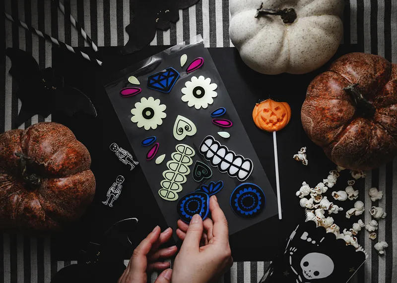 Autocolantes Abóbora em gel - Halloween