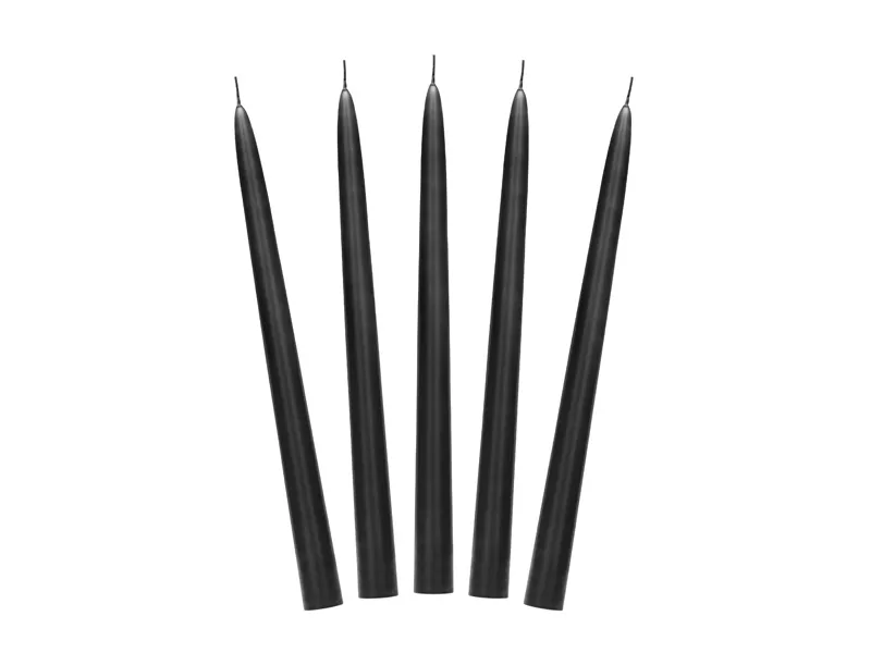 10 Velas Decorativa 24cm Preta - Halloween