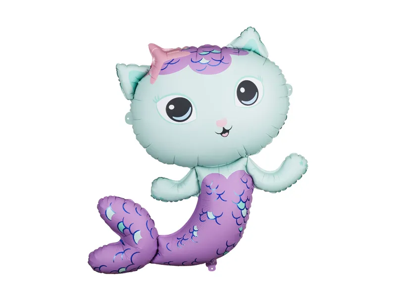 Balão Foil 80x82cm Mercat - Sereia Gato Gabby's Dollhouse