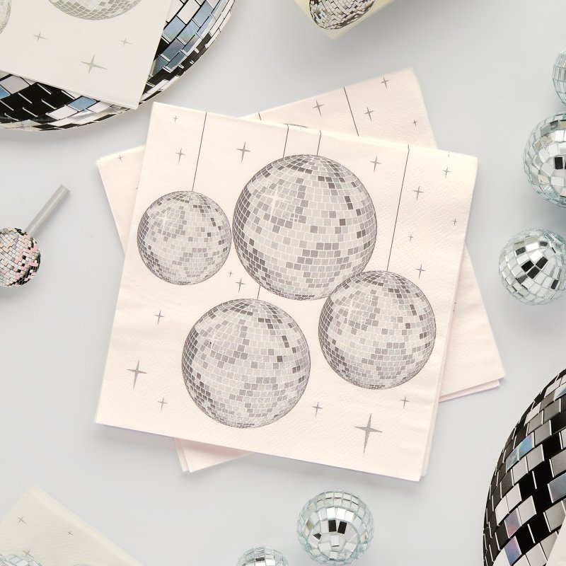 16 Guardanapos 16,5cm Disco Ball