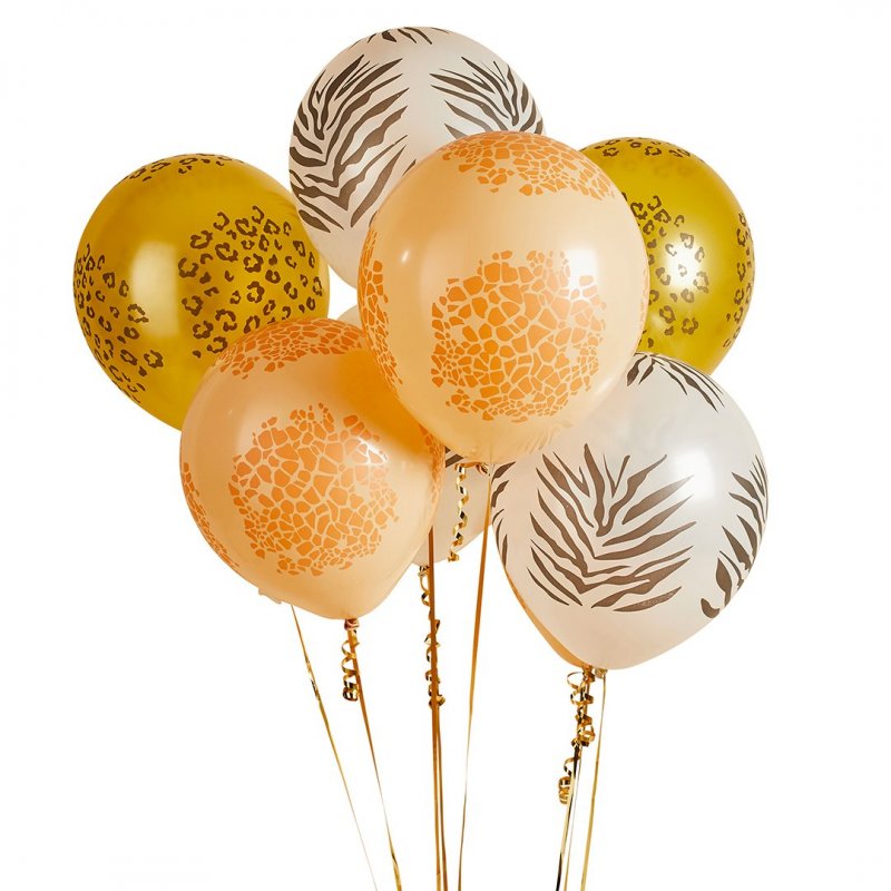 12 Balões Latex 30cm Animal Print
