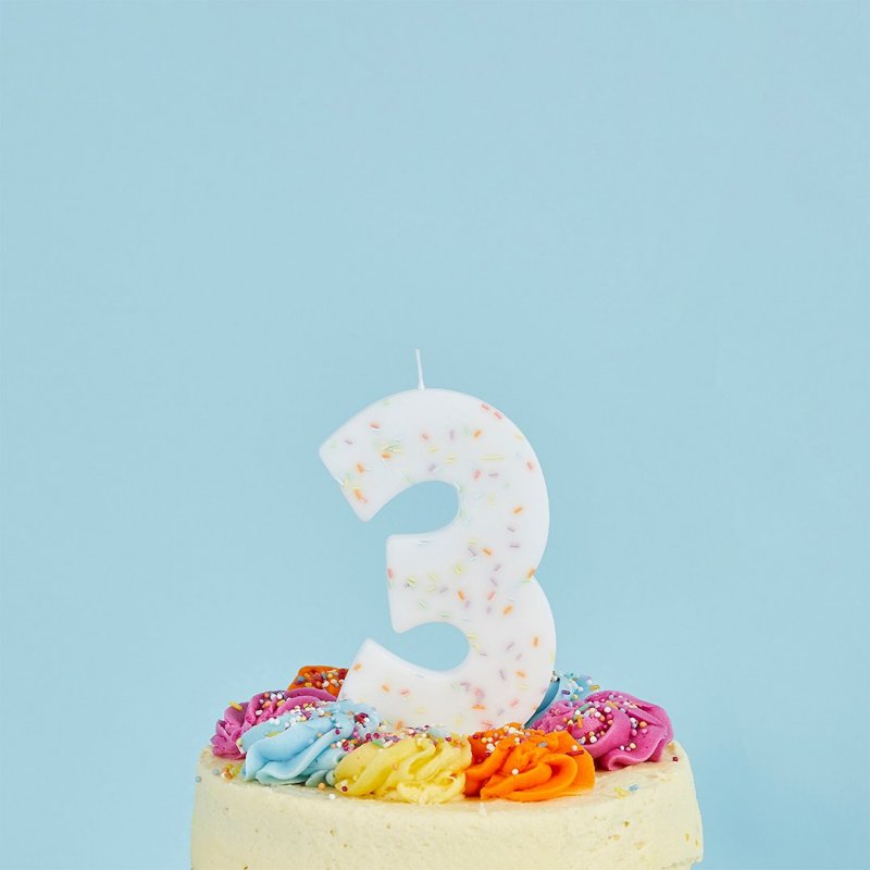 Vela de Aniversário Gigante 14cm Sprinkles nº3