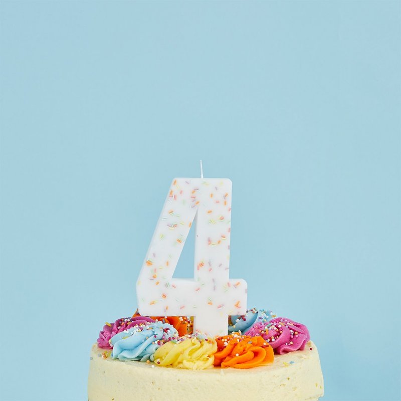 Vela de Aniversário Gigante 14cm Sprinkles nº4