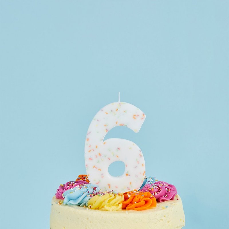 Vela de Aniversário Gigante 14cm Sprinkles nº6