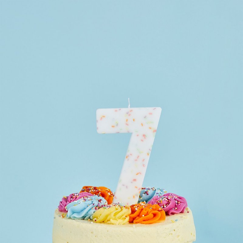 Vela de Aniversário Gigante 14cm Sprinkles nº7