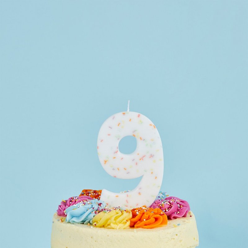 Vela de Aniversário Gigante 14cm Sprinkles nº9