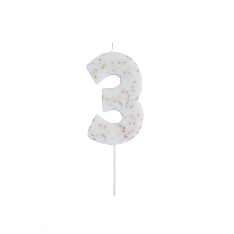 Vela de Aniversário Gigante 14cm Sprinkles nº3