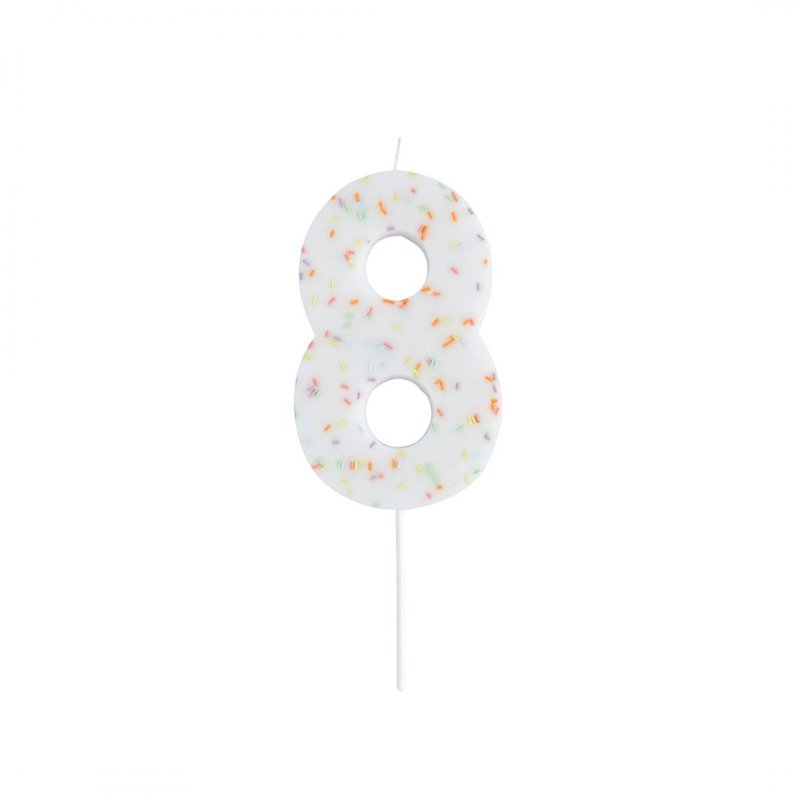 Vela de Aniversário Gigante 14cm Sprinkles nº8