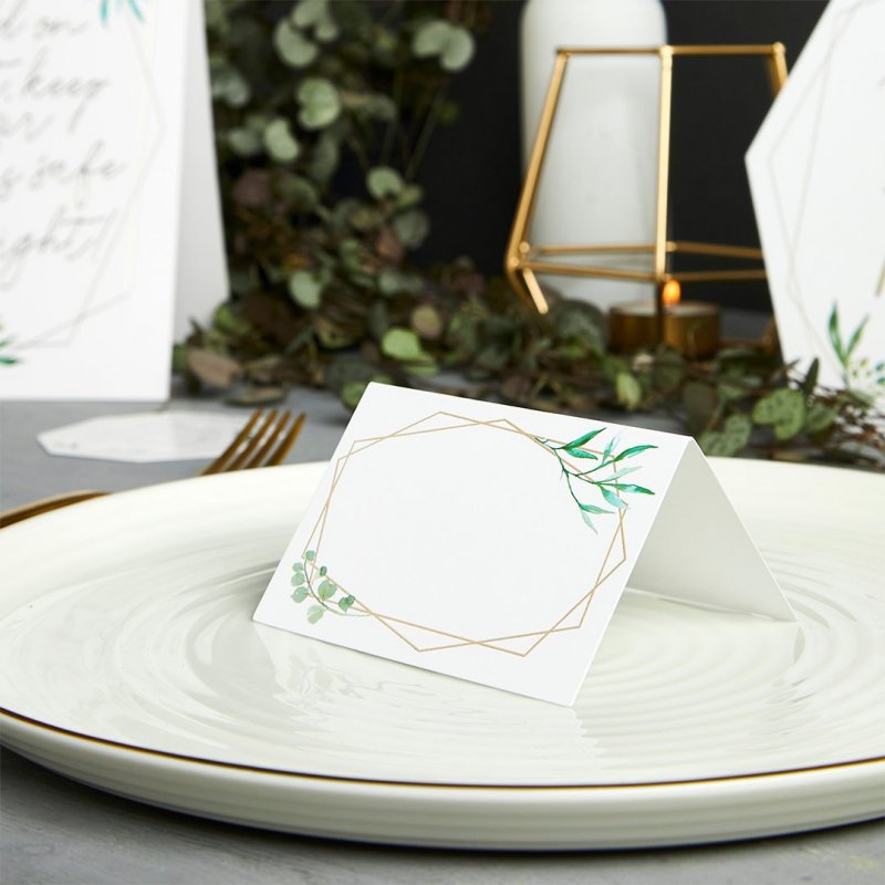 10 Marcadores de lugar Greenery 