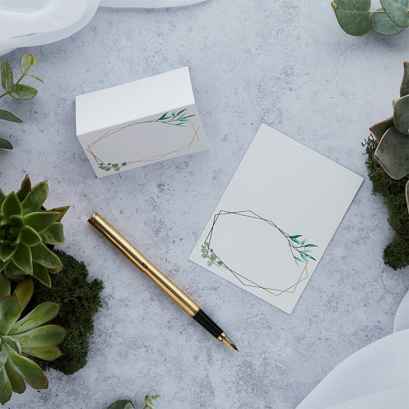 10 Marcadores de lugar Greenery 
