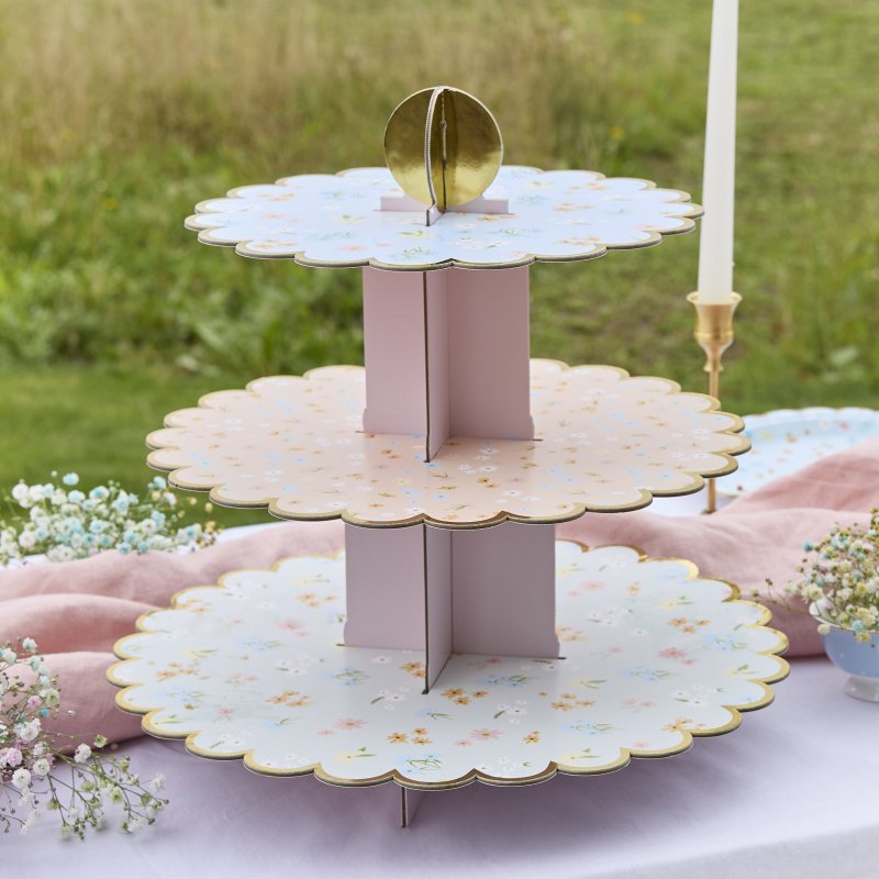 Cupcake Stand 34x35cm Floral