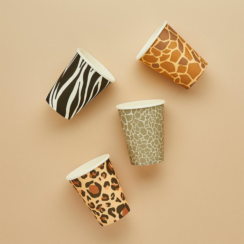 8 Copos 250ml Animal Print