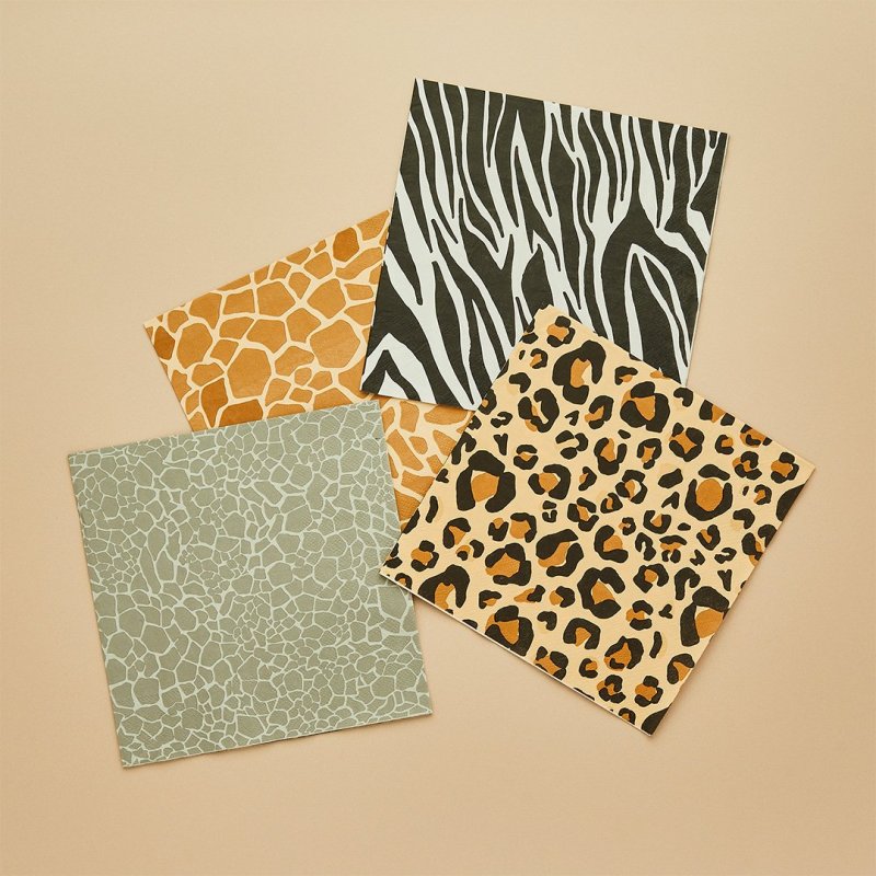 16 Guardanapos 16,5cm Animal Print