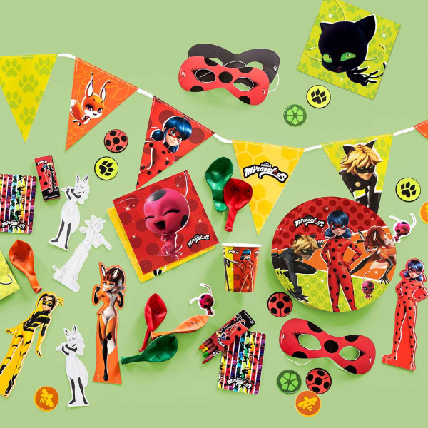 8 Máscaras LadyBug Miraculous
