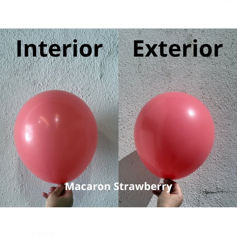 4 Balões latex 24'' (61cm) Macaron Strawberry