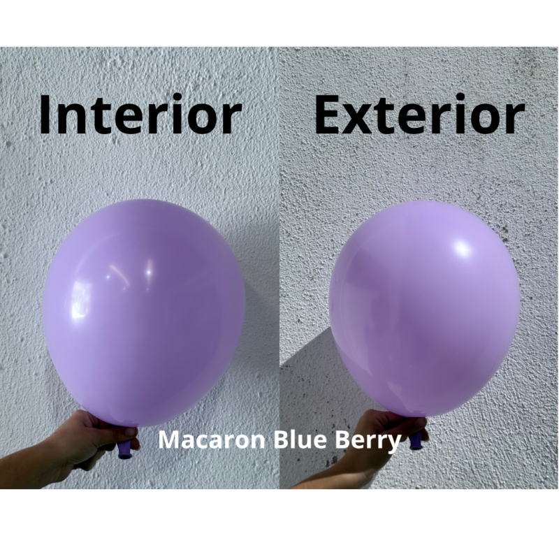 100 Balões latex 5'' (12cm) Macaron Blueberry
