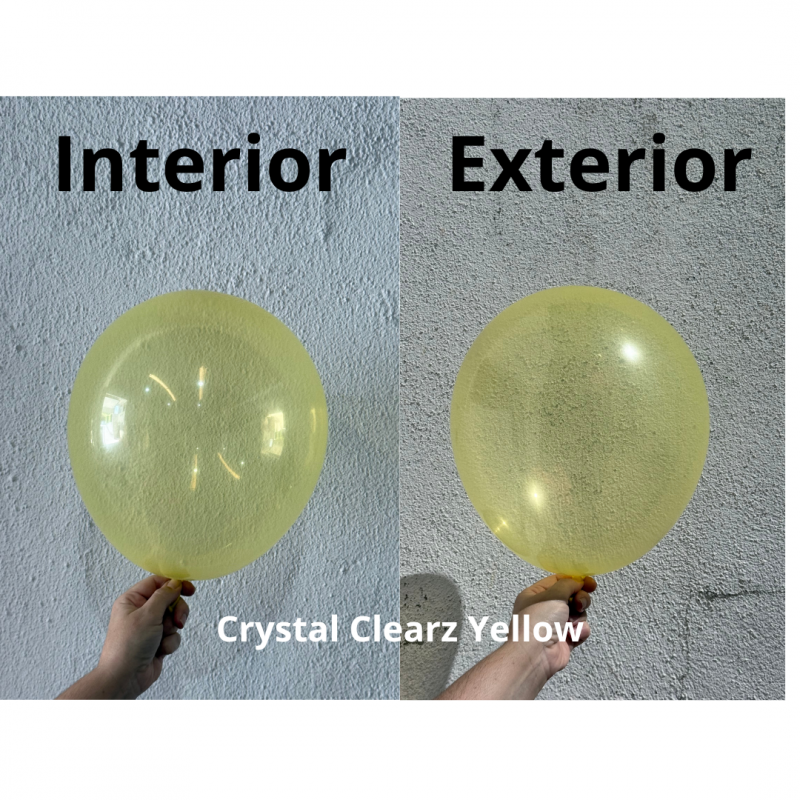 100 Balões latex 5'' (12cm) Crystal Clearz™ Yellow