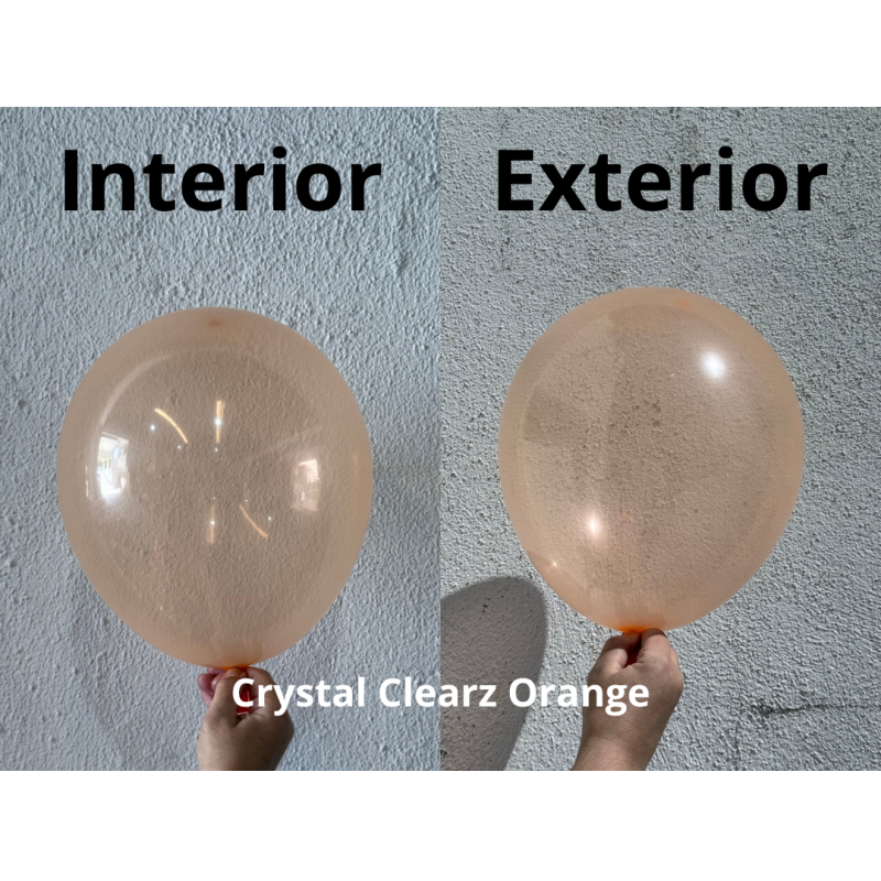 50 Balões latex 11'' (28cm) Crystal Clearz™ Orange