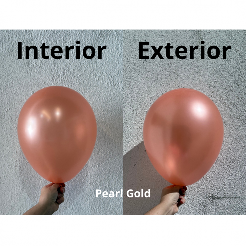 50 Balões latex 11'' (28cm) Pearl Rose Gold