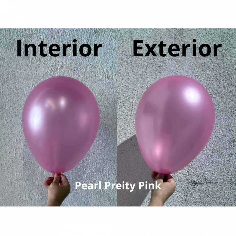 100 Balões latex 5'' (12cm) Pearl Pretty Pink