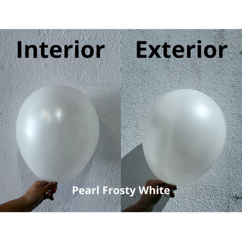 50 Balões latex 11'' (28cm) Pearl Frosty White