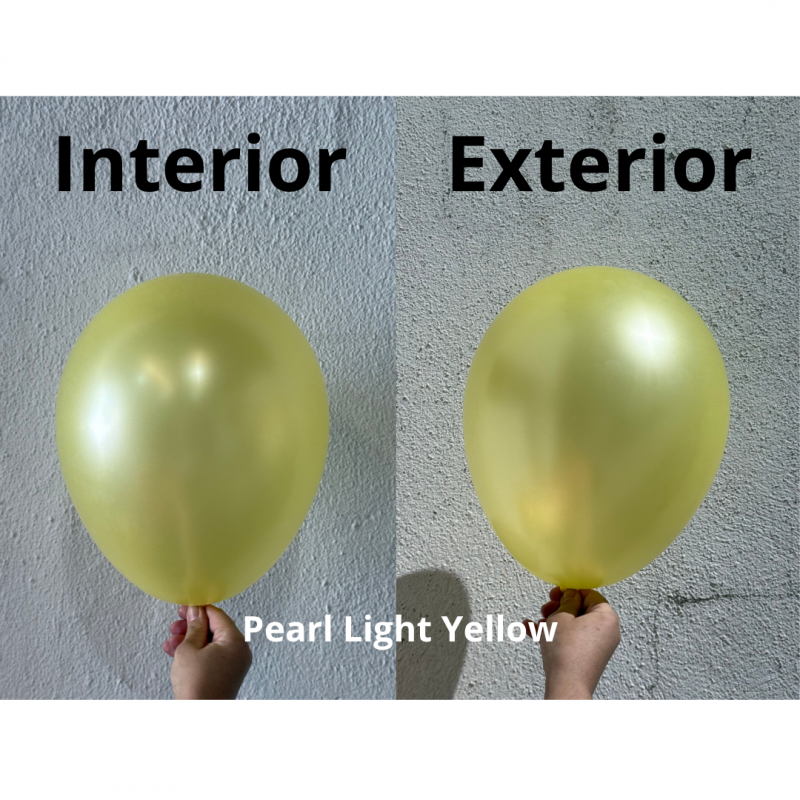 100 Balões latex 5'' (12cm) Pearl Light Yellow