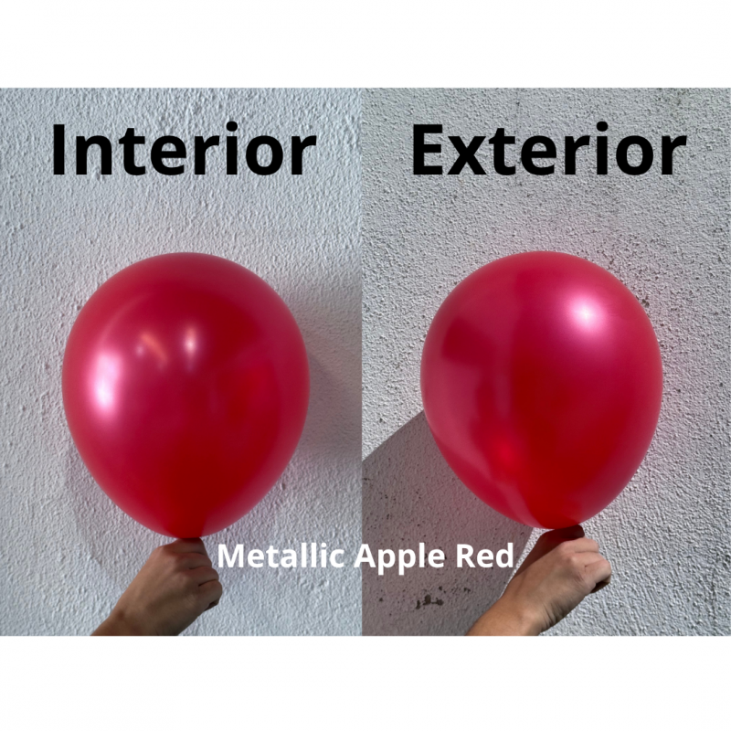 100 Balões latex 5'' (12cm) Metallic Apple Red