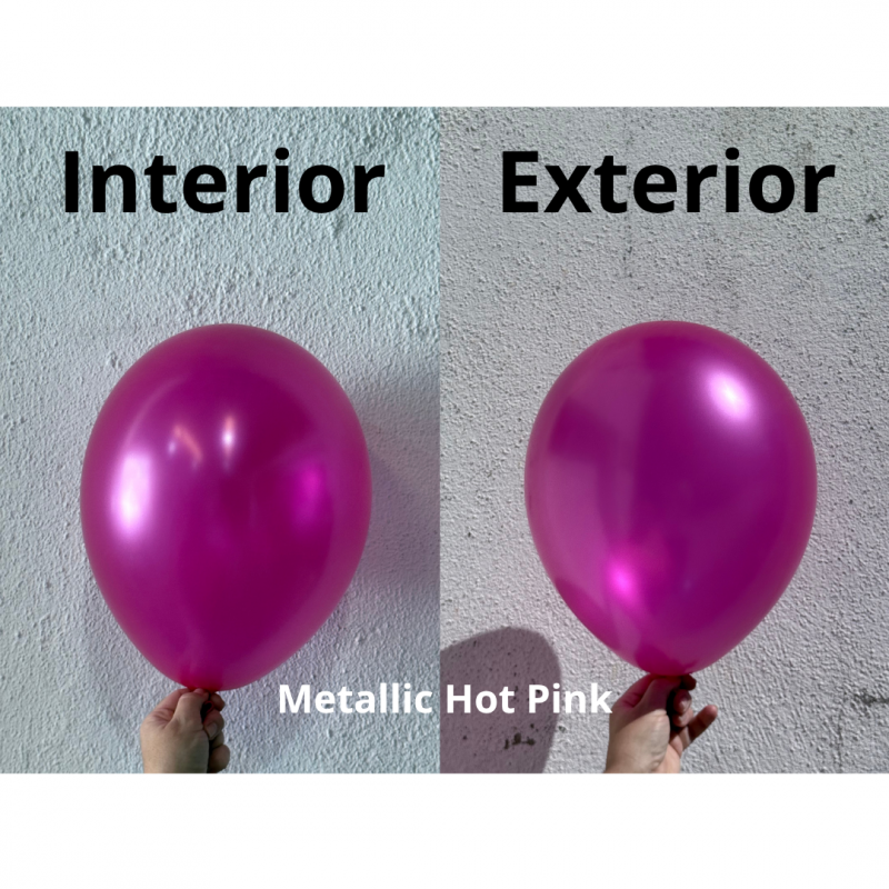 50 Balões latex 11'' (28cm) Metallic Hot Pink