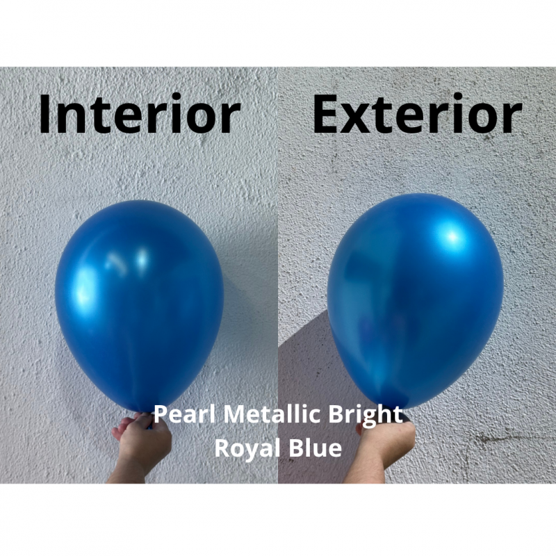 50 Balões latex 11'' (28cm) Metallic Bright Royal Blue