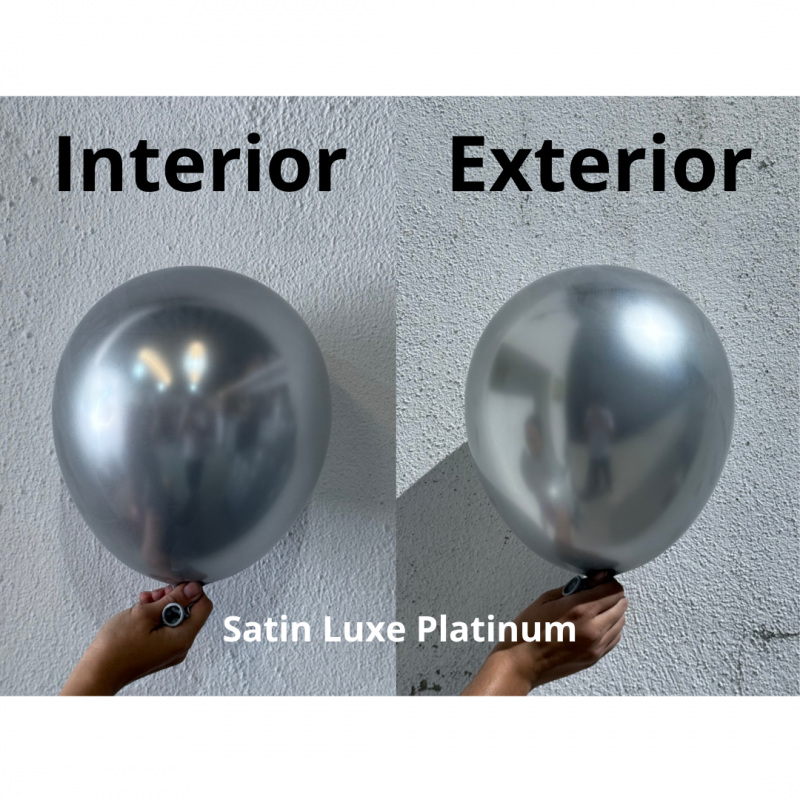 25 Balões latex 18'' (45cm) Satin Luxe™ Platinum