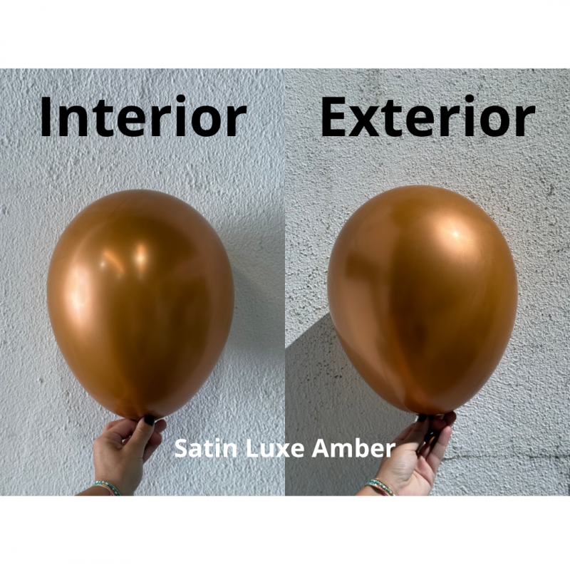 100 Balões latex 5'' (12cm) Satin Luxe™ Amber