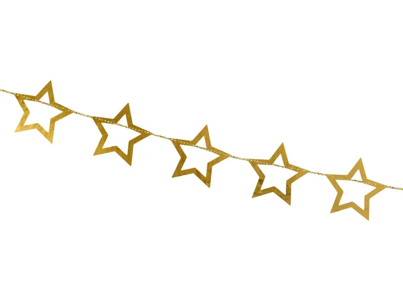 Grinalda 3m Estrelas Douradas
