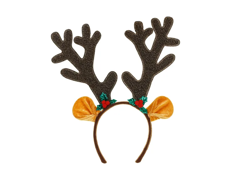 Bandolete Orelhas e Hastes Rena Natal