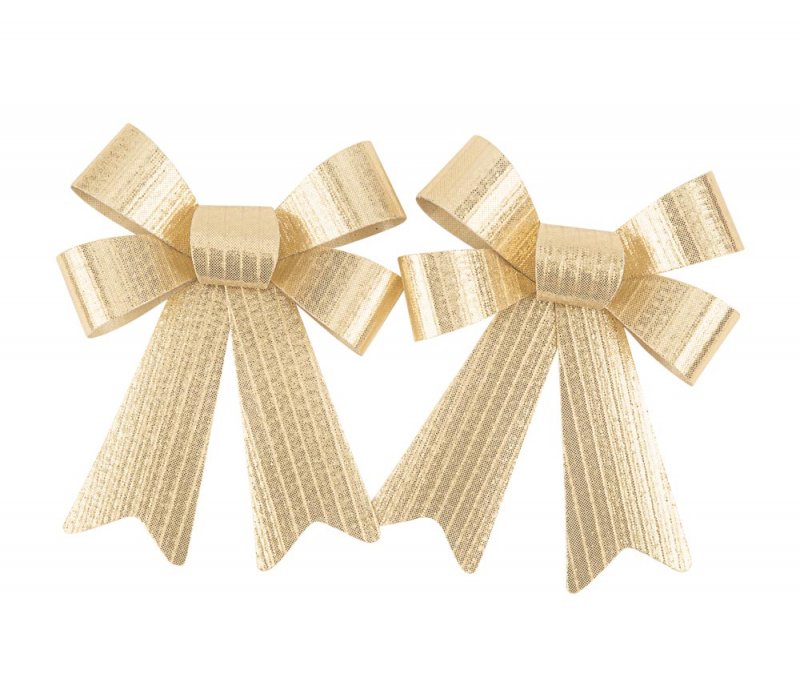 2 Laços de Juta 1x16cm Dourado Brilhante