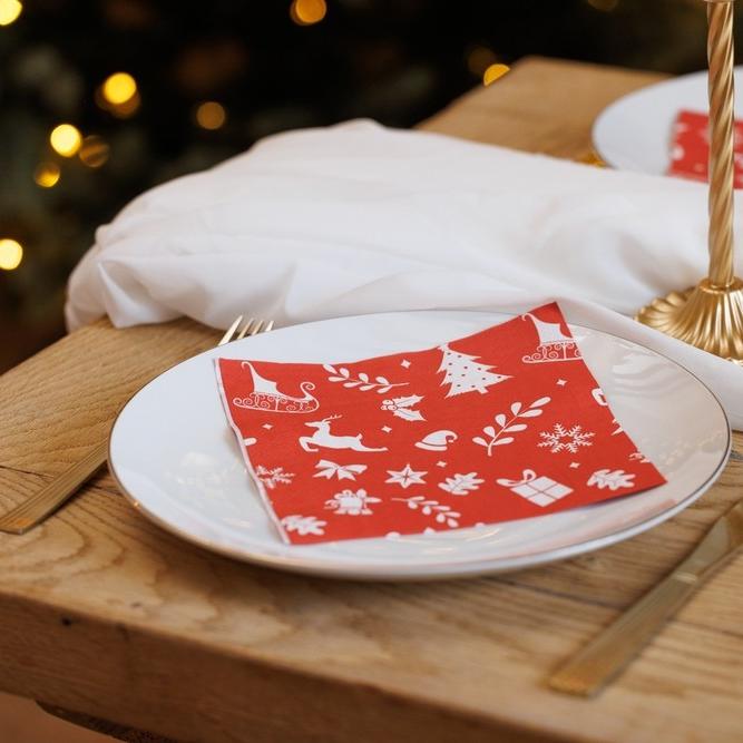 20 Guardanapos 33cm Natal 