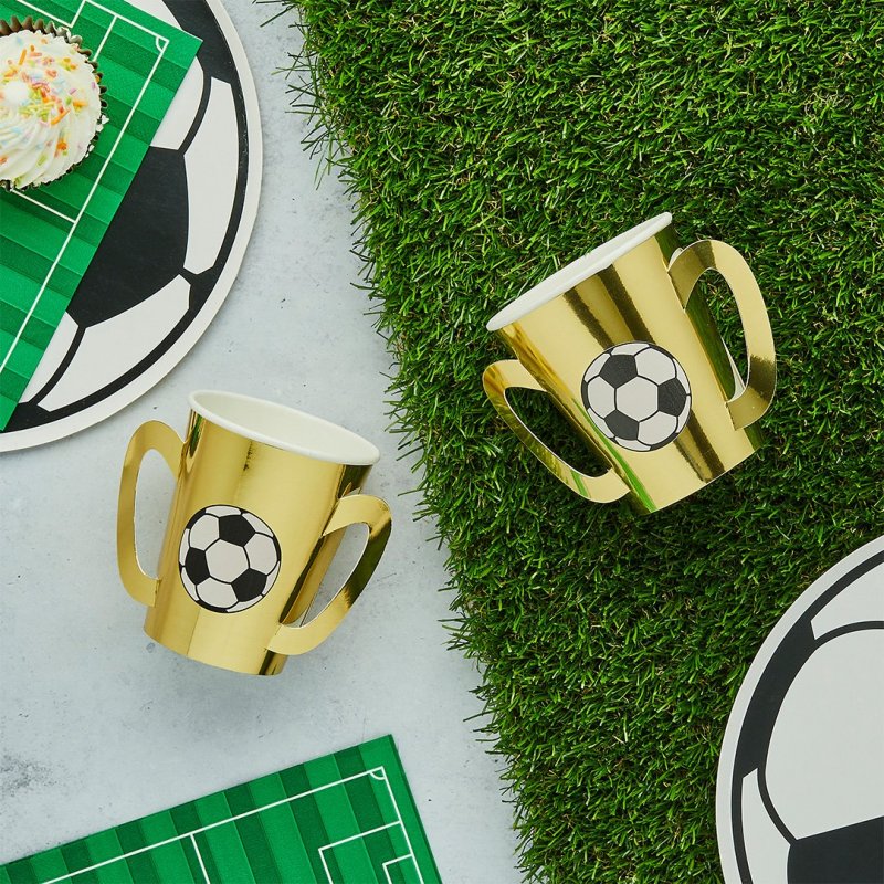 8 Copos 250ml Taça Futebol