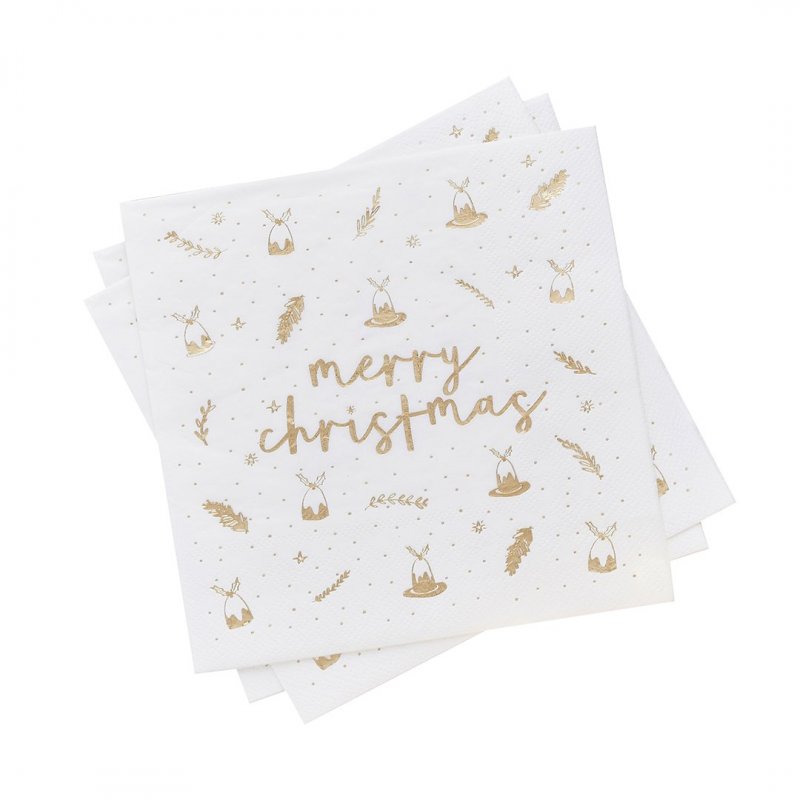 16 Guardanapos 16,5cm Merry Christmas