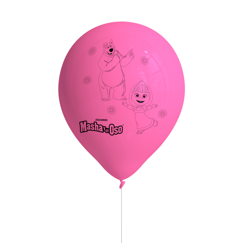 8 Balões Latex 11'' Masha e o Urso