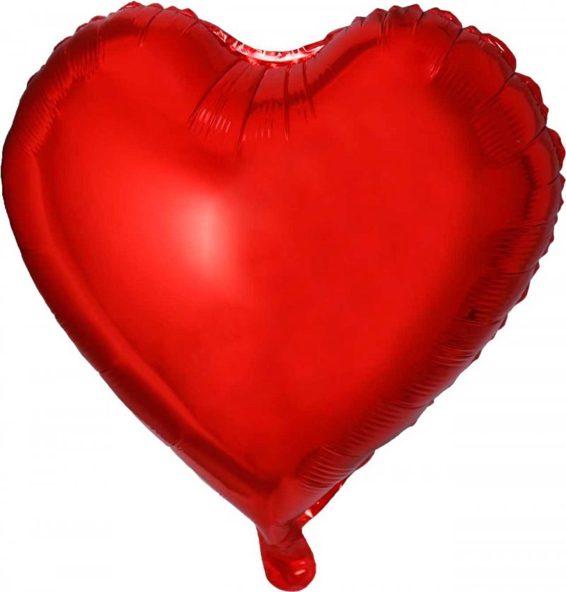 Balão Foil 24'' (61cm) Coração Vermelho Bulk