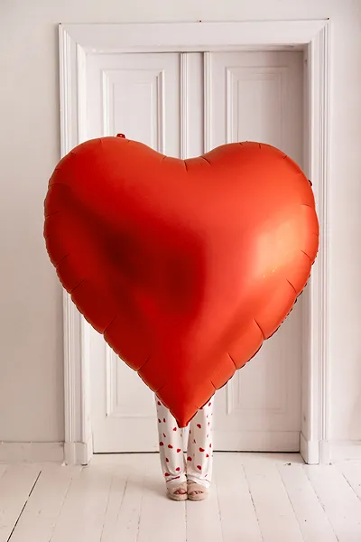 Balão Foil XXL 136x129cm Coração Vermelho