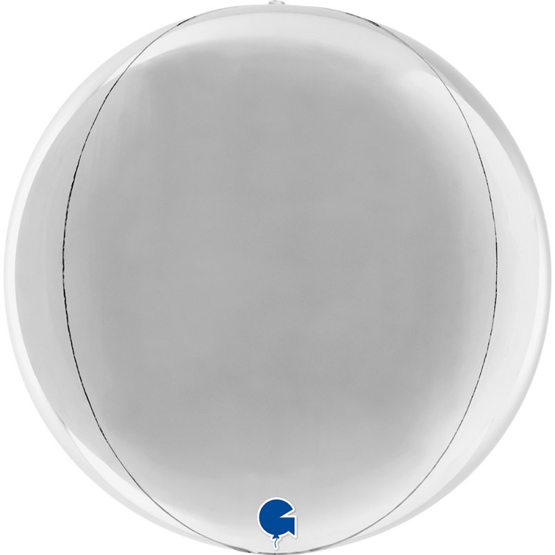 Balão Foil Globe 38cm Prateado