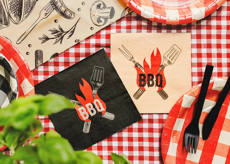 20 Guardanapos 33cm BBQ - Churrasco