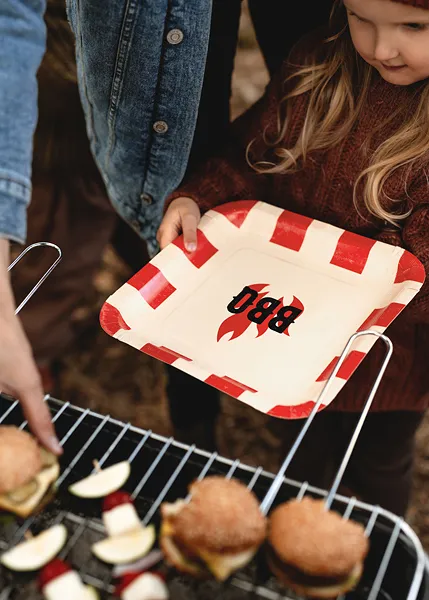 6 Pratos 26x26cm BBQ - Churrasco