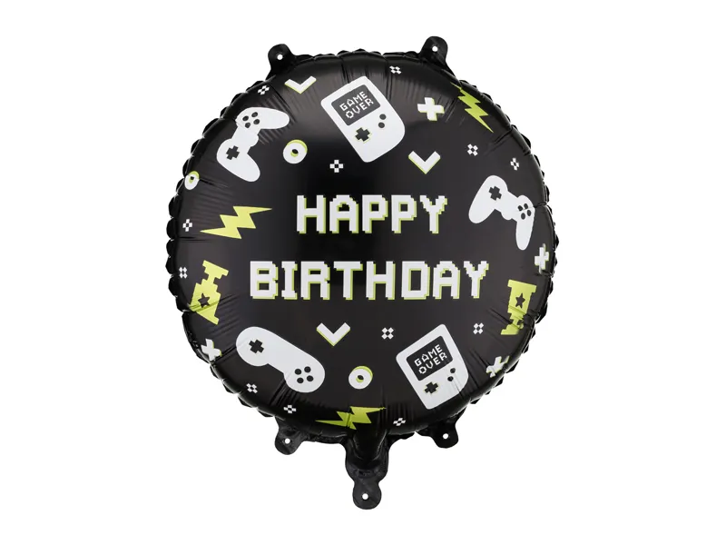 Balão Foil 35cm Happy Birthday - Gaming