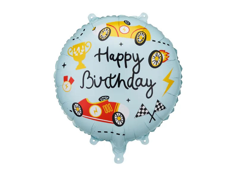Balão Foil 35cm Happy Birthday - Carros