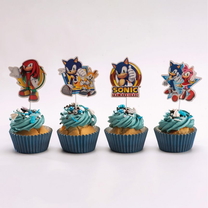 16 Topos de Bolo Sonic The Hedgehog