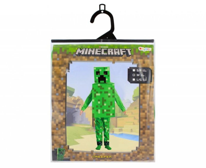 Fato Creeper Minecraft Idade 4-6 Anos