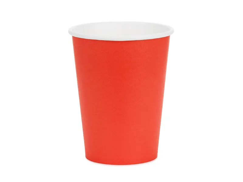 6 Copos 250ml Vermelho