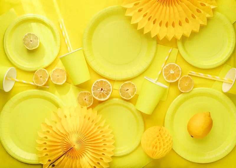 6 Copos 250ml Amarelo