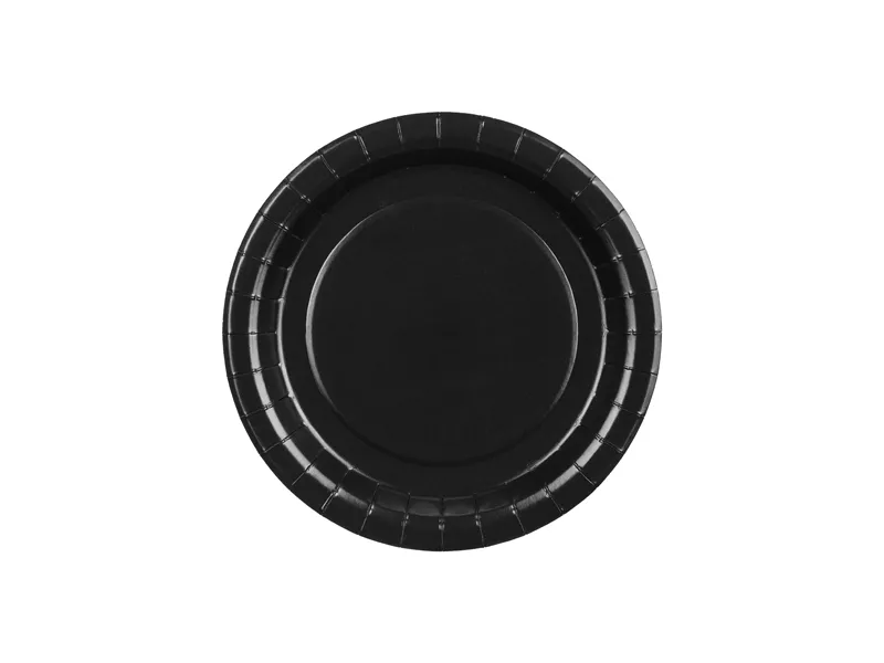 6 Pratos 18cm Preto